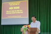 Đồng chí Hồ Văn Hùng - Ủy viên Ban Thường vụ Huyện ủy, Trưởng Ban Tuyên giáo, Giám đốc TTCT huyện