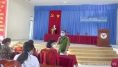 20 6 dia dien cong an thi tran vinh binh đang tuyen truyen cac noi dung phong chogn ma tuy