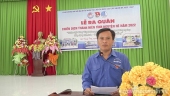 Đ/c Lê Thanh Nghị - Bí thư Huyện Đoàn Gò Công Tây phát biểu phát động Chiến dịch thanh niên tình nguyện hè năm 2022