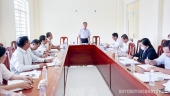 Đ/c Nguyễn Văn Mẫn - Tỉnh ủy viên, Giám đốc Sổ Nông nghiệp và Phát triển nông thôn tỉnh Tiền Giang phát biểu chỉ đạo tại buổi làm việc