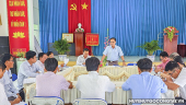 Ủy ban nhân dân huyện Gò Công Tây làm việc với xã Bình Phú về nâng cao hiệu quả kinh tế hợp tác