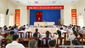 Đoàn công tác của Huyện ủy Gò Công Tây làm việc với Đảng ủy xã Đồng Thạnh
