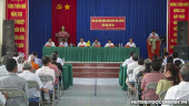 Huyện Gò Công Tây: Hội đồng nhân dân tỉnh, huyện tiếp xúc với cử tri của xã Thạnh Nhựt