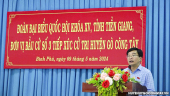 Ông Nguyễn Minh Sơn - Phó Chủ nhiệm Ủy ban Kinh tế của Quốc hội phát biểu tại buổi tiếp xúc cử tri.