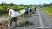 Hội Cựu chiến binh huyện Gò Công Tây: Tổ chức ra quân các hoạt động bảo vệ môi trường xây dựng tuyến kênh thông thoáng sáng- xanh – sạch - đẹp