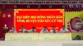 Đại biểu Hội đồng nhân dân tỉnh, huyện tiếp xúc cử tri thị trấn Vĩnh Bình và cán bộ, công chức, viên chức, lực lượng vũ trang huyện