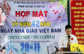 Huyện Gò Công Tây họp mặt kỷ niệm 42 năm Ngày Nhà giáo Việt Nam (20/11/1982-20/11/2024)