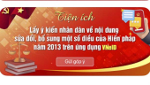Đóng góp ý kiến đối với dự thảo sửa đổi, bổ sung Hiến pháp năm 2013 qua VNeID