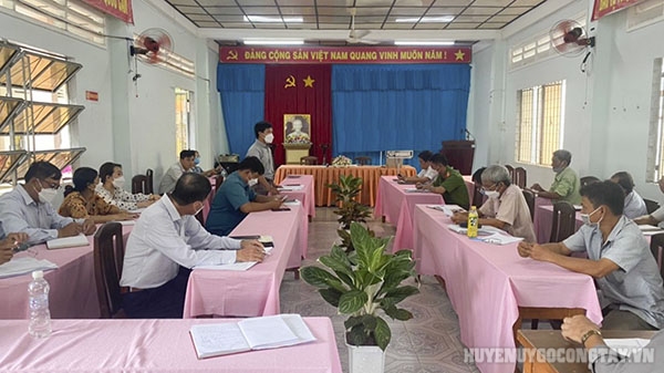 Đ/c Võ Hoàng Lâm - Phó Bí thư Thường trực Đảng ủy xã triển khai kế hoạch