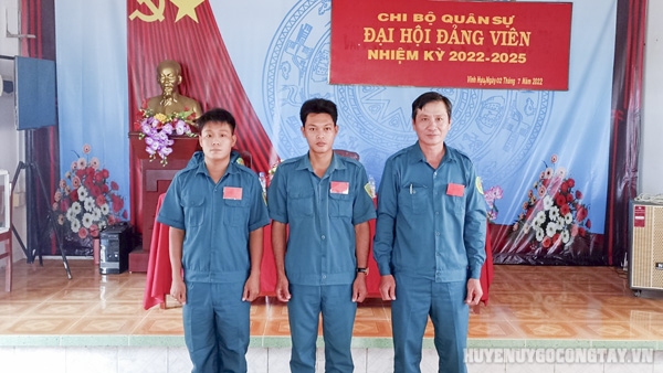 Chi ủy Chi bộ Quân sự xã Vĩnh Hựu nhiệm kỳ 2022 – 2025