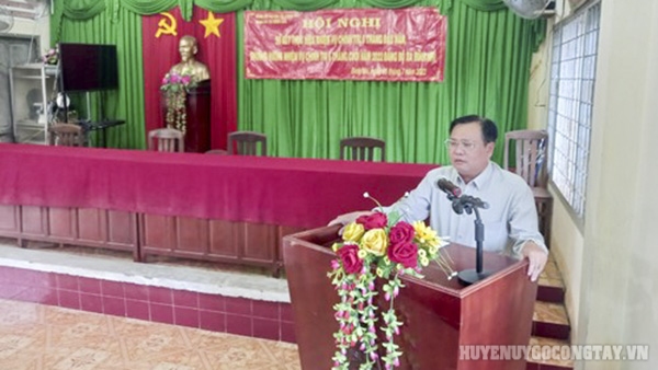 Đồng chí Phạm Nguyễn Hoàng Vũ – Phó Bí thư Thường trực Huyện ủy Phát biểu chỉ đạo tại Hội nghị