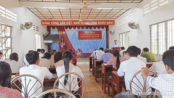 Hội nghị sơ kết thực hiện nhiệm vụ chính trị 6 tháng đầu năm 2022 xã Vĩnh Hựu