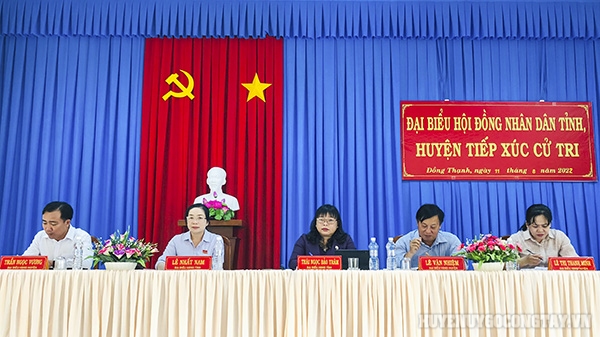 Đại biểu HĐND tỉnh, huyện tiếp xúc cử tri 02 xã Đồng Thạnh và Đồng Sơn