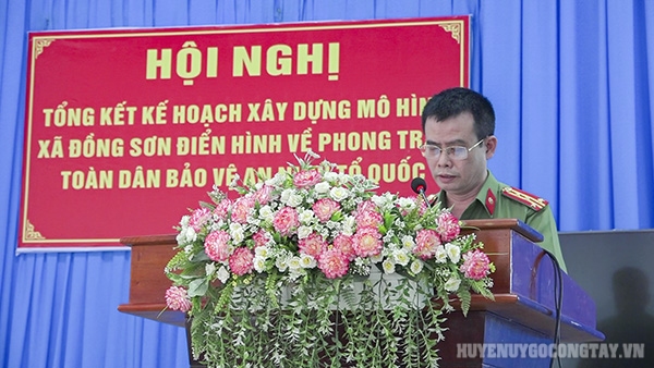 9 9 đại tá Nguyễn Thế Chi Phó Cục trưởng Cục xây dựng phong trào Bộ Công an phát biểu chỉ đạo tai hội nghị