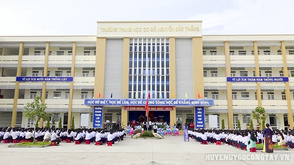 Toàn cảnh Lễ khai giảng trường THCS Nguyễn Đắc Thắng