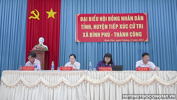 Đại biểu HĐND tỉnh, huyện Gò Công Tây tiếp xúc cử tri 02 xã Bình Phú và Thành Công