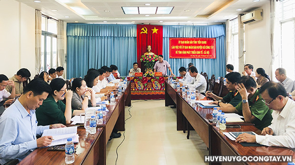 Ủy ban nhân dân tỉnh Tiền Giang làm việc với lãnh đạo huyện Gò Công Tây về tình hình phát triển kinh tế- xã hội quý I năm 2023