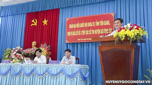 Đoàn đại biểu Quốc hội tỉnh Tiền Giang khóa XV đơn vị số 3 tiếp xúc với cử tri 02 xã Bình Tân và Long Bình