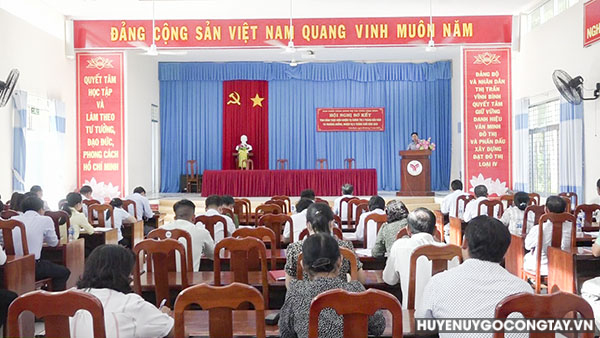 Hội nghị sơ kết nhiệm vụ chính trị 6 tháng đầu năm 2023 Đảng ủy Thị trấn Vĩnh Bình.