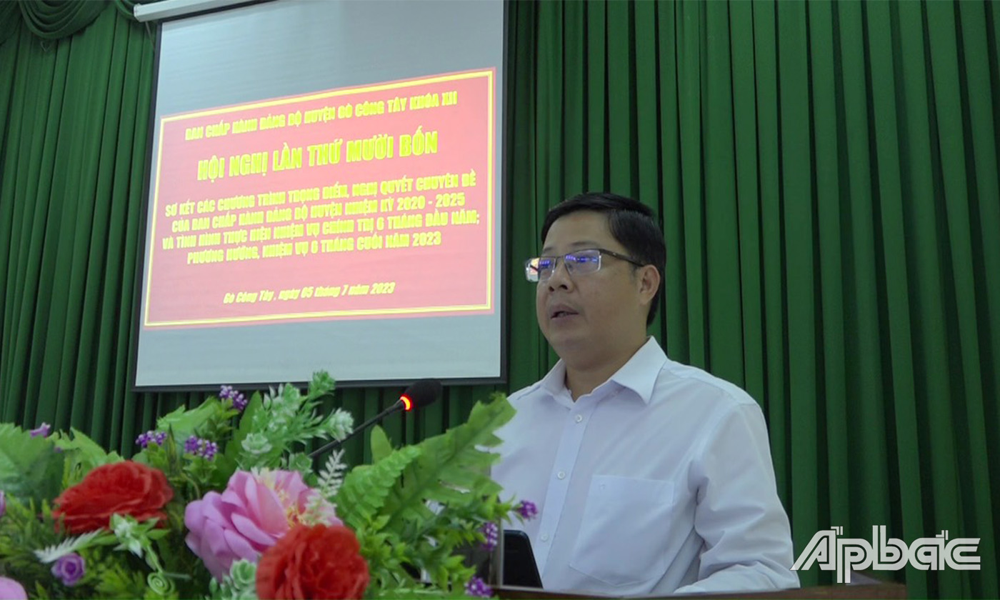 Đồng chí Trần Thanh Nguyên phát biểu chỉ đạo hội nghị.