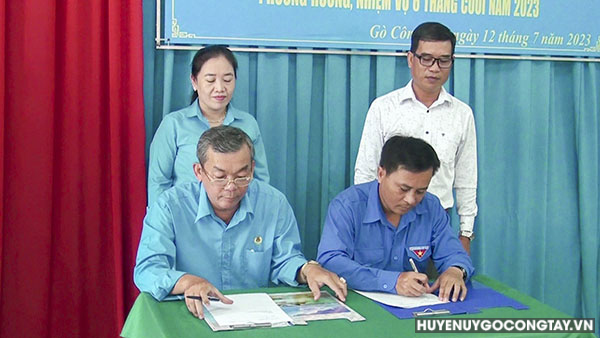 Ký kết công tác phối hợp giữa LĐLĐ huyện với Huyện Đoàn
