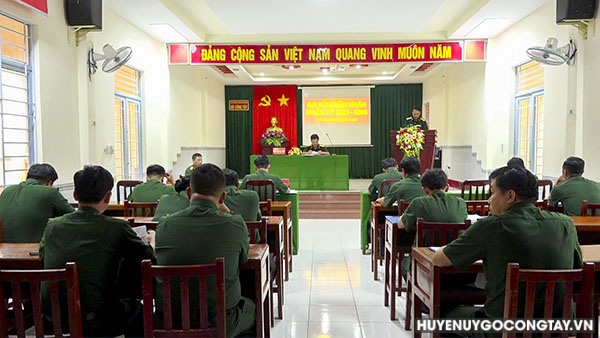 Huyện Gò Công Tây- Đại hội Quân nhân Ban Chỉ huy Quân sự huyện nhiệm kỳ 2023-2025