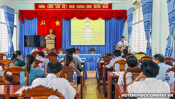 Hội nghị triển khai kế hoạch tổ chức Đại hội MTTQ Việt Nam các cấp huyện Gò Công Tây, nhiệm kỳ 2024-2029