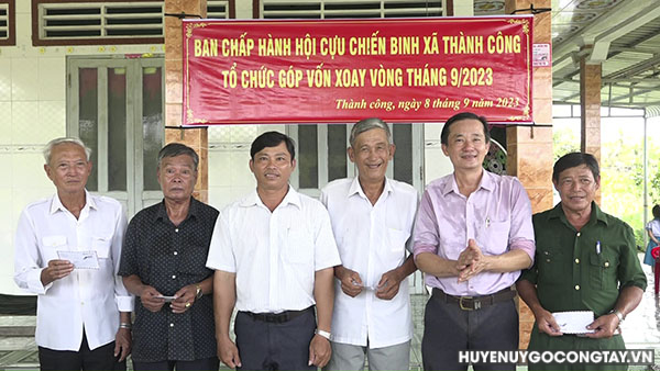 Hội Cựu chiến binh xã Thành Công tổ chức góp vốn xoay vòng tháng 9/2023.