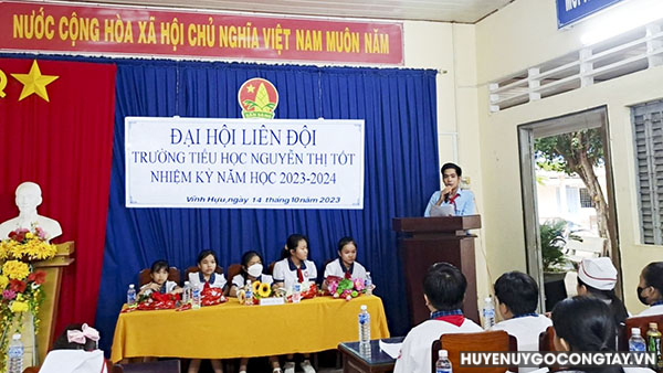 Đại hội Liên đội Trường Tiểu học Nguyễn Thị Tốt nhiệm kỳ năm học 2023 - 2024