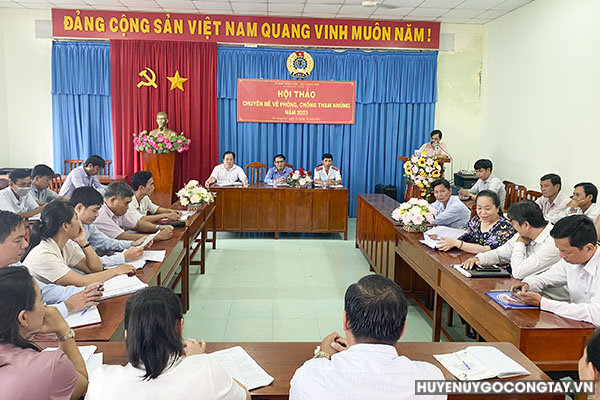 Ủy ban nhân dân huyện Gò Công Tây tổ chức Hội thảo nâng cao hiệu quả công tác phòng, chống tham nhũng