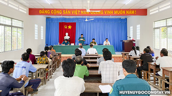 Xã Đồng Thạnh tổ chức họp bình nghị nghĩa vụ quân sự lần 1 về nguồn công dân sẵn sàng nhập ngũ năm 2024