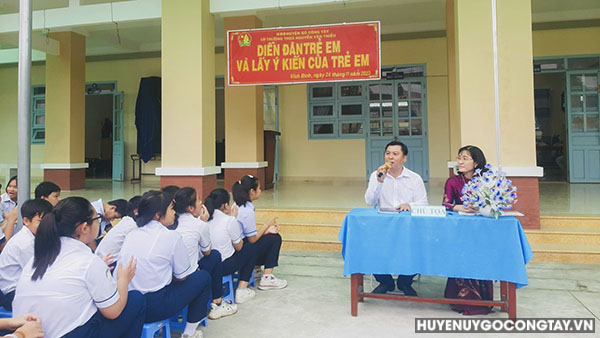 Trường Trung học cơ sở Nguyễn Văn Thiều tổ chức Diễn đàn trẻ em và lắng nghe ý kiến trẻ em năm 2023
