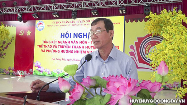 Ông Nguyễn Thanh Tuấn - Huyện ủy viên, Phó Chủ tịch UBND huyện phát biểu chỉ đạo hội nghị