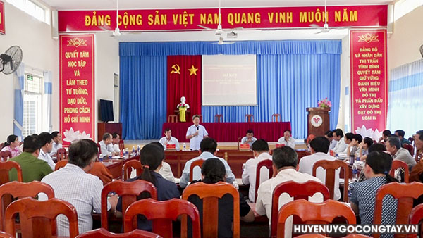 Thị trấn Vĩnh Bình: Hội nghị sơ kết đánh giá kết quả thực hiện các tiêu chí đô thị văn minh