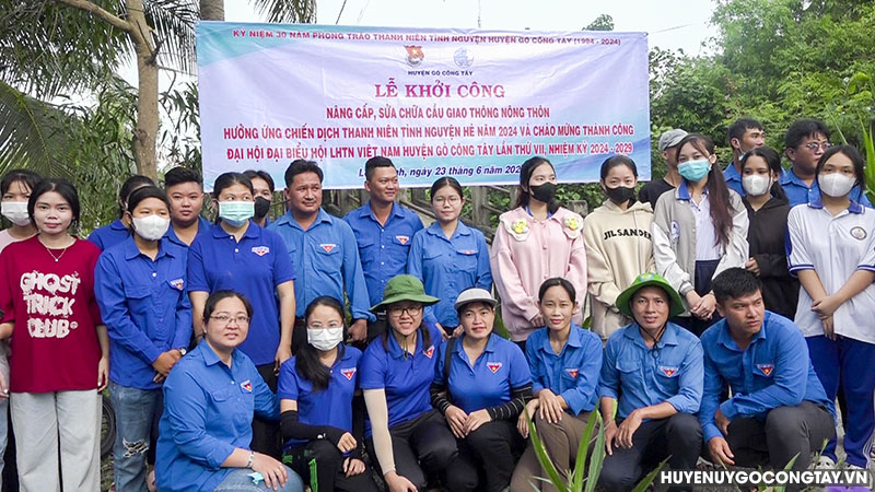 Huyện Đoàn Gò Công Tây: ra quân thực hiện công trình sửa chữa nâng cấp cầu giao thông nông thôn tại ấp Thới An B, xã Long Vĩnh