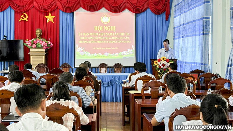 Huyện Gò Công Tây: Hội nghị sơ kết công tác Mặt trận 6 tháng đầu năm và đề ra chương trình phối hợp thống nhất hành động 6 tháng cuối năm 2024