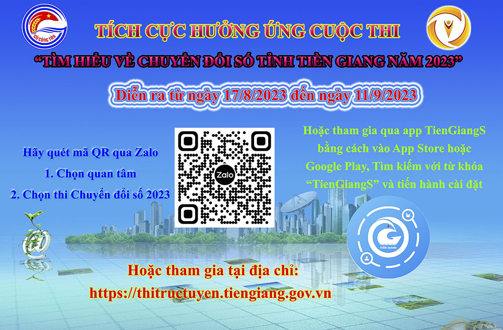 Hưởng ứng cuộc thi "Tìm hiểu về chuyển đổi số tỉnh Tiền Giang" năm 2023