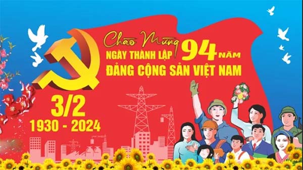 Tổ chức tuyên truyền, sinh hoạt kỷ niệm 94 năm Ngày thành lập Đảng Cộng sản Việt Nam (03/02/1930 - 03/02/2024)